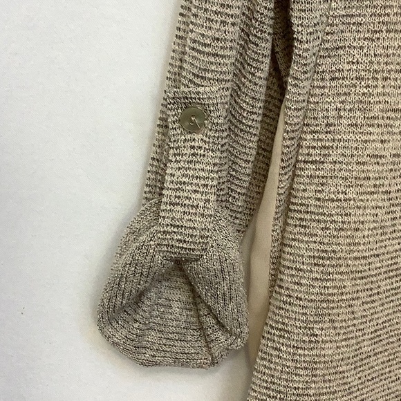 Moon Collection Lightweight Neutral Mixed Media Blouse Size XL - Picture 8 of 15